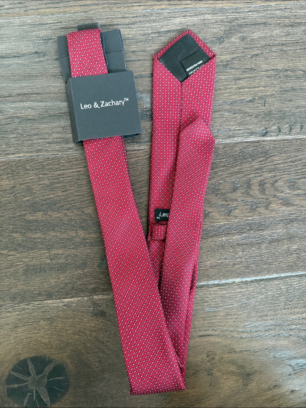 Leo & Zachary Boys Red Knit Tie